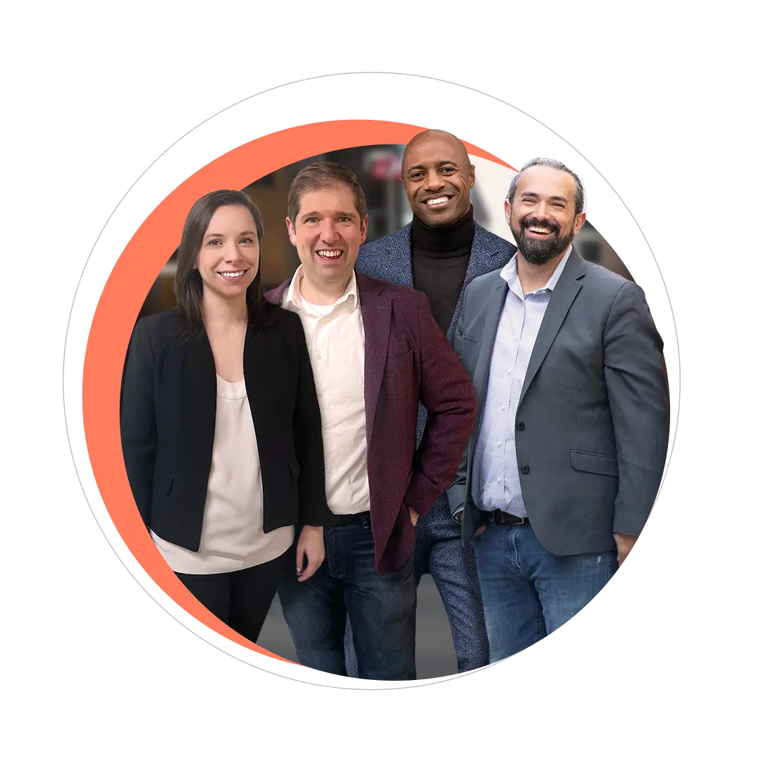 Simatree team: Elizabeth, Patrick, Wes, and Jay.